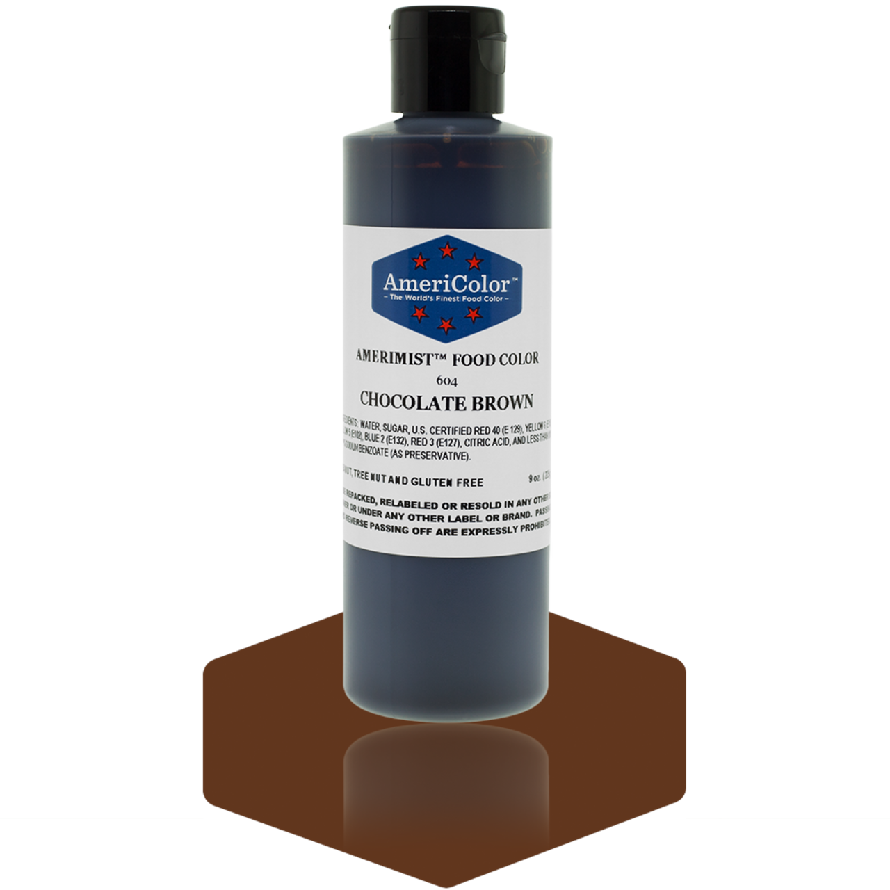 AmeriColor, Chocolate Brown, 9 Ounce, AmeriMist Airbrush Food Coloring